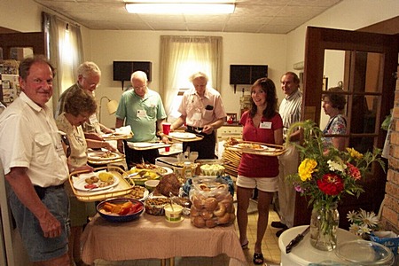 Lunch line in the kitchen